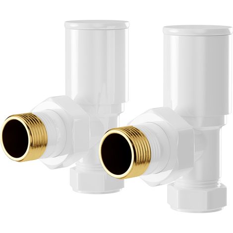 Wholesale Domestic Dias White Round Angled Radiator Valves (1/5)