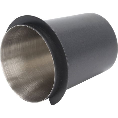Doseur à café universel 58 mm en acier inoxydable avec poignée pour machine à café, doseur de café moulu noir (1/5)