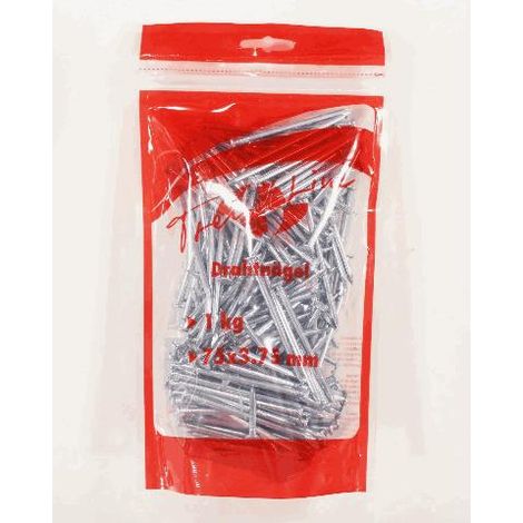 TrendLine Nägel 3,75 x 75mm 1kg Drahtnägel Drahtstift Vorratsbeutel