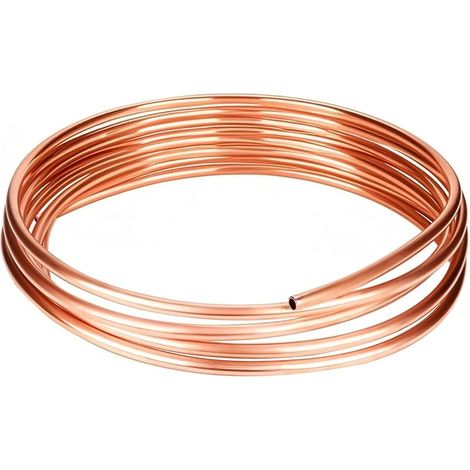 Tube en Cuivre Souple de 2M, Tuyau Rond en Cuivre de Frein OD 4mm/ID 3mm, pour la Technique de Réfrigération, Générateurs (1/5)