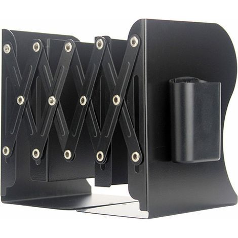 BUNTHAUS Serre-livres réglables, étagère de rangement avec porte-stylo pour la maison, le bureau, l'école et la bibliothèque (noir)