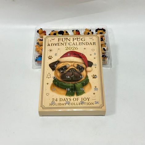 Witch Ghosts Advent Calendar - Halloween Countdown Calendar for Witch Ghosts - Pug Countdown Calendar