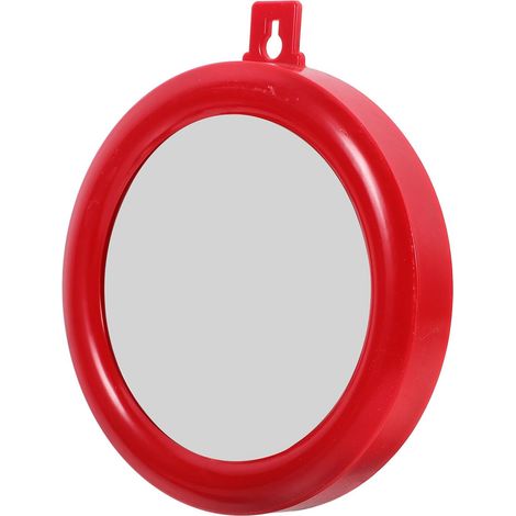 Miroir Feng Shui Mural Concave en Plastique Rouge pour Couloirs et Entre Portes d'ascenseur, Protection Vie Privée et Amélioration Fortune (1/5)
