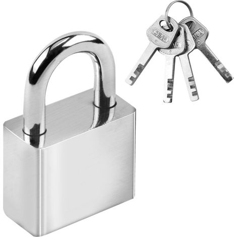 JSSEVN - Heavy-Duty 40mm Padlock, High-Security Keyed Padlock, Waterproof High-Security Lock, for Warehouses, Containers, Sheds, Garages (4 Keys)