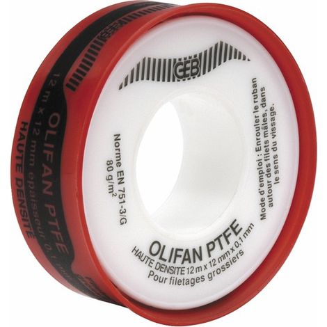 Ruban Ptfe Haute Densité Olifan étanchéité Filetages Ptfe - Geb