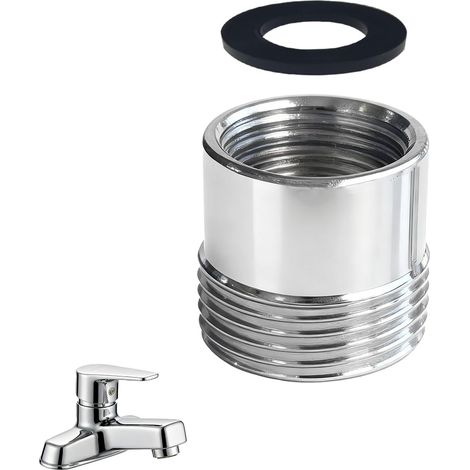 Raccord Machine a Laver Laiton 1/2 IG vers 3/4 AG Adaptateur Fileté Pour Robinet et Flexible de Lave-linge Réduction 3/4 à 1/2 Pouce (1/5)