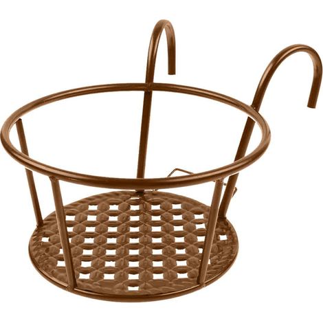 Étagère à fleurs de balcon en fer forgé, support suspendu pour pots de fleurs, étagère à fleurs vertes pour balcon, étagère de rangement d'intérieur (1/5)