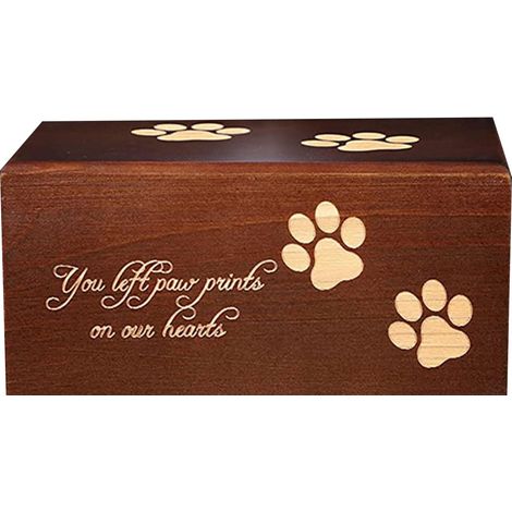 Urne funéraire pour animal de compagnie - Motif empreintes de pattes - Souvenir de condoléances pour chien ou chat - Urne funéraire pour animal domestique (1/5)