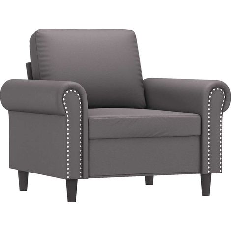 Maison Exclusive - Sessel Grau 60 cm Kunstleder (1/5)