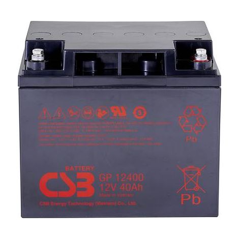 CSB Battery GP 12400 Batterie plomb 12V 40Ah noir (1/2)