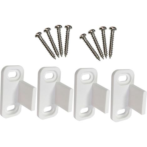Guide de sol pour porte coulissante blanc, réglable (1/5)