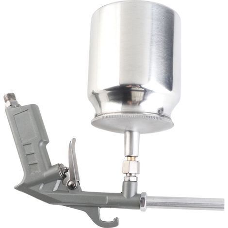 Pistolet sablage air avec pot aluminium 750cc, kit outillage pour poncage verre decapage nettoyage surfaces (1/5)