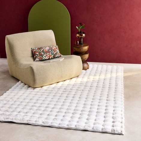 Tapis d'intérieur bubble 100% polyester blanc BUMPY. 160 x 230 cm (1/5)