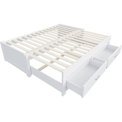 GagaCanapé-lit gigogne bois blanc 90x190 et 180x190 (1/5)