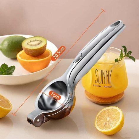 Professionelle manuelle Zitruspresse 7 cm – Hochleistungs-Zitronen-/Orangenpresse aus Metall – Hohe Saftausbeute für Bars, Restaurants und Küchen (1/3)