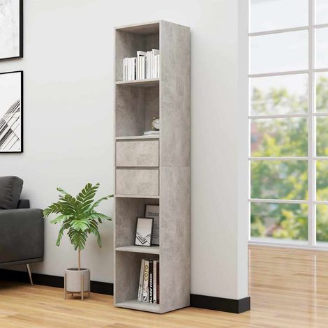vidaXL Estantería madera contrachapada gris hormigón 36x30x171 cm (1/5)