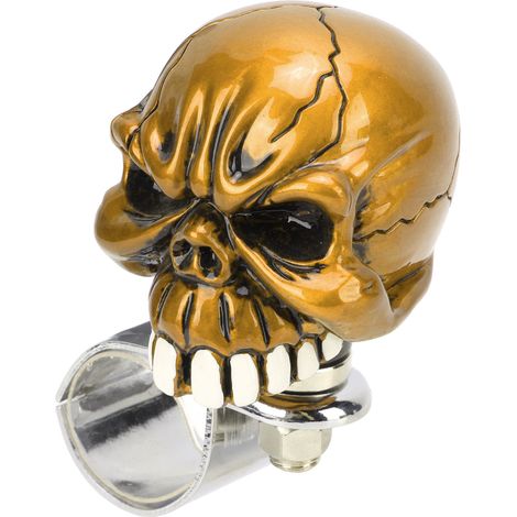 Volant Spinner Knob Crâne Universel Poignée de Direction pour Voiture Camion Tracteur Bateau Jaune (1/5)