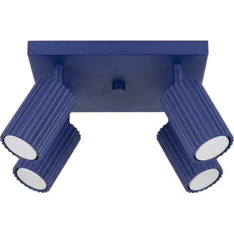 Plafoniere Karbon oltremare 25x16.5x25cm Alluminio Sollux (1/5)