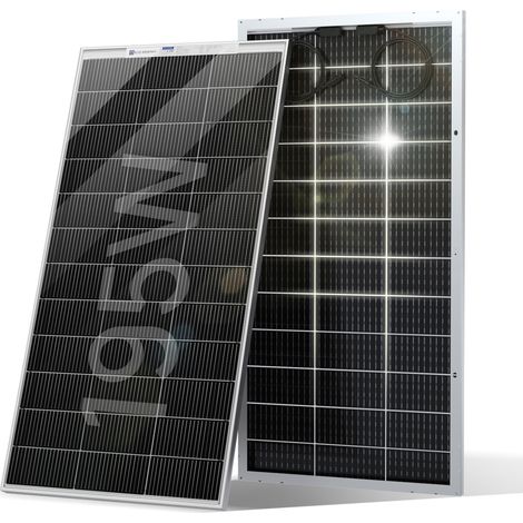 ECO-WORTHY Bifacciale Pannello Solare 390 Watt 12 Volt Monocristallino ad Alta Efficienza Modulo Fotovoltaico di Potenza per RV Marine Rooftop Farm Battery e Altre Applicazioni Off-Grid (1/5)