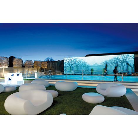 Chubby Bianco originale slide di design per giardino esterno interno colorata moderna polietilene made in Italy sedia seduta poltrona (1/5)
