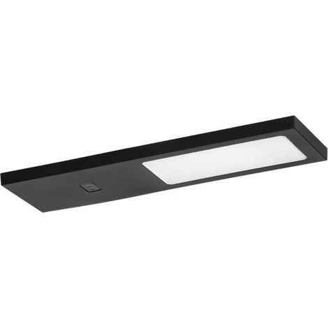 Lampe LED sous meuble ORNO PLANA 4W – Noire – 240 lumens – 4000K – Commande sans contact – Installation facile sous meuble