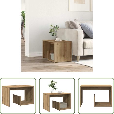 Beistelltisch Eiche - Beistelltisch Artisan-Eiche 59x36x38 cm Holzwerkstoff (1/5)