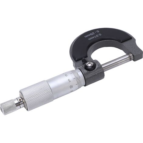 Tragbares Mikrometer, stabile Legierung, präzise Messung, Dickenmessschieber 0-25/0,01 mm (1/5)