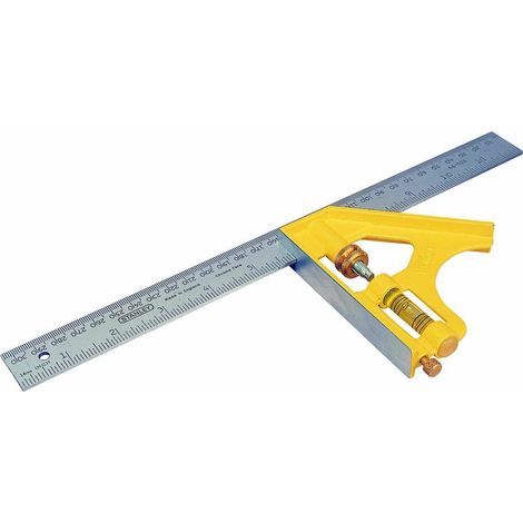 GENERIC- – Équerre à combinaison 300 mm – Fiole intégrée 360° – Graduation mm et pouces – Lame anti-rouille – 246143 (1/5)