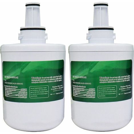 2-pack water filter replacement for refrigerator with freezer DA29-00003G, DA29-00003F, HAFIN1, HAFIN1/EXP, DA29-00003B, DA29-00003A, DA97-06317A, RFC1100A MUMU (1/4)