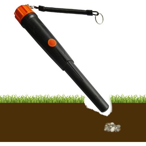 Metal Detector, puntatore impermeabile ad alta precisione per oro e argento, metal detector portatile e professionale per bambini e adulti (nero)
