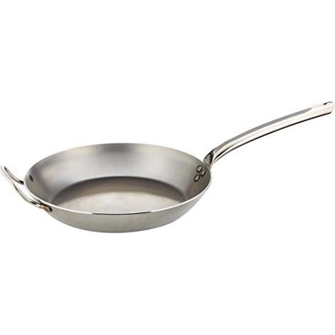 De Buyer 5130.32 - Padella rotonda per fritture, 32 cm, colore: Bianco (1/4)