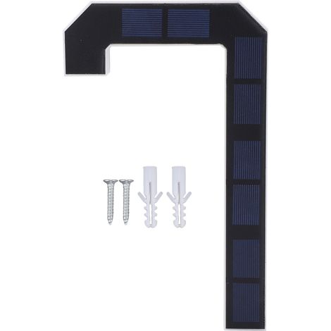 Numéro de maison 7 à LED, alimenté à l'énergie solaire, 23 cm (9 pouces), détecteur de lumière automatique, étanche, illuminant l'adresse du domicile. (1/5)