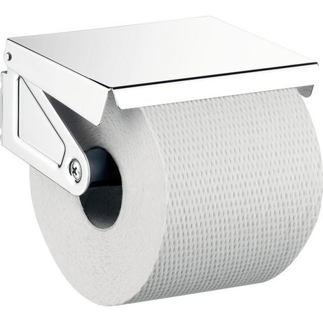 Porte-papier Emco POLO avec couvercle et rouleau chromé