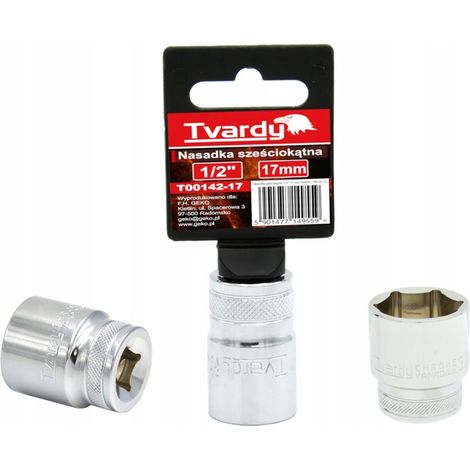 Llave de vaso geko t00142-17 cromo vanadio 17 mm (1/3)