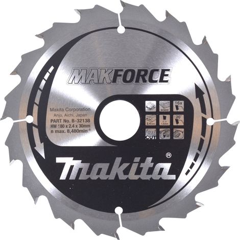Makita  MAKFORCE  Hoja  de  sierra  180x30x16Z  -  B-32138