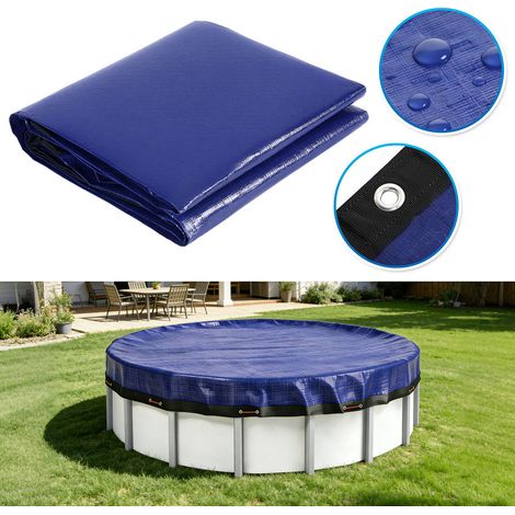 Randaco Bâche piscine ronde Ø520 cm pour piscine tubulaire 4m60, avec œillets