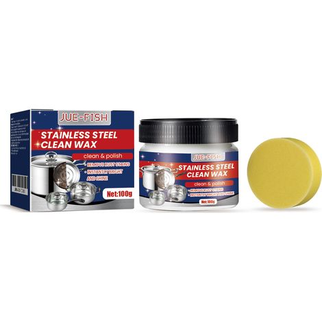 Nettoyant Pour Acier Inoxydable - Pâte Abrasive Fine Sans Acide - Pour Casseroles Plaques De Cuisinière Robinets - 1 Pièce (1/5)