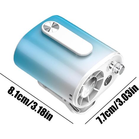 Ventilador de Clip Portátil con 100 Velocidades y Batería 3600mAh, Giratorio 360° y USB-C – Ideal para Camping, Carrito y Coche (1/4)