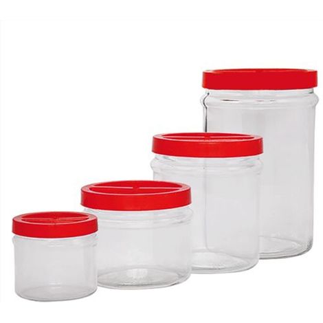 Vaso vetro con tappo Ortes da 5kg bianco per alimenti vaso vasetto (1/5)