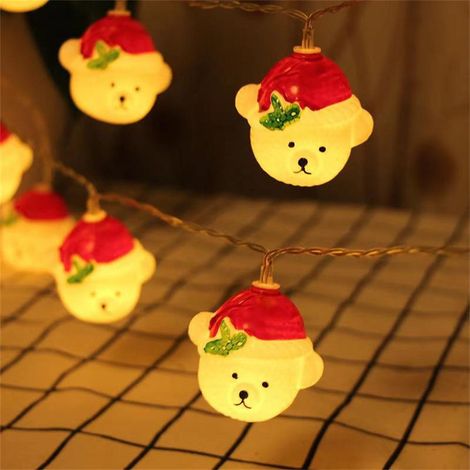 Guirlande lumineuse LED ours en neige pour Noël, décoration pour jardins, terrasses et pelouses (1/5)