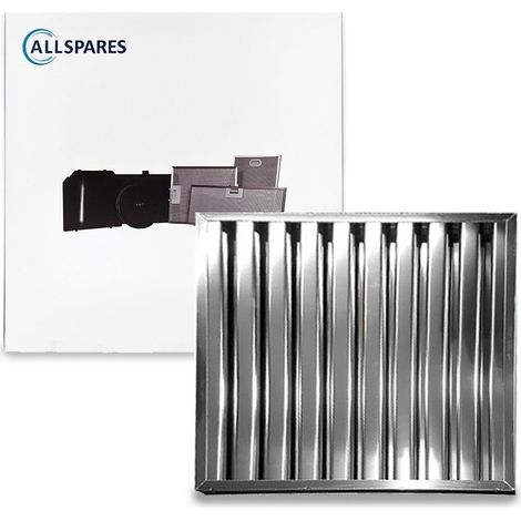 Filtro de láminas sin asas AllSpares apto para campanas extractoras de hostelería tipo B (500x500x25mm) (1/5)