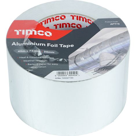 TIMCO Aluminium Foil Tape - 45m x 75mm
