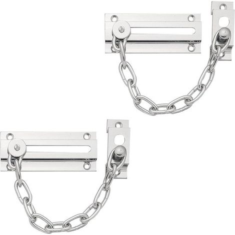 Juego de 2 cadenas de seguridad robustas para cerraduras de puertas: cadena de seguridad para el hogar, apartamento y oficina (1/5)