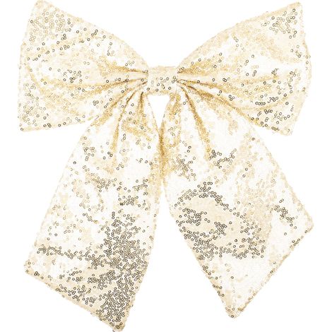 Fiocco dorato con paillettes 36x35x3 (1/5)