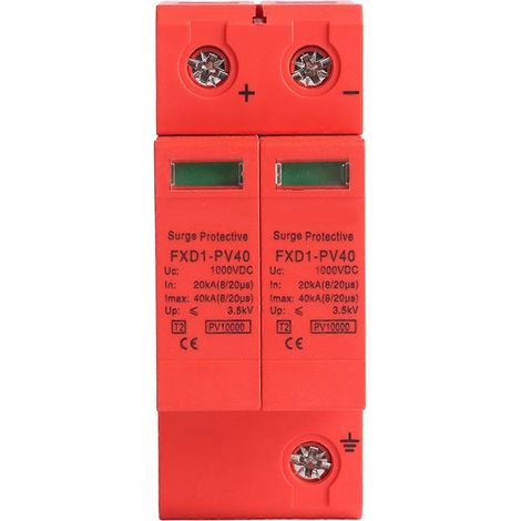 Überspannungsableiter 2P Photovoltaik DC Überspannungsschutz DC1000V 40KA für elektronische Geräte (1/4)