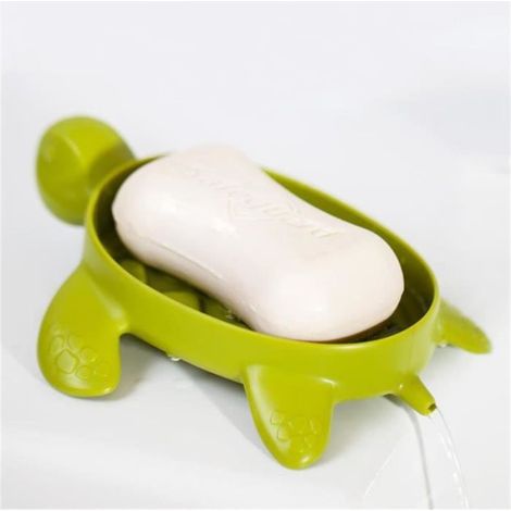 Boîte à savon - VITATA - Tortue - PP - 16.1x13.4 cm - Couleur verte (1/4)