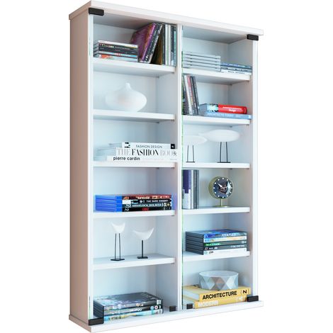 Porta di vetro di Zuntisa del gabinetto dello scaffale della parete del CD DVD 92x60x18 - VCM