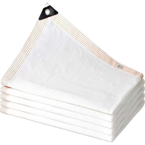 Taux D'Ombrage De 85 % - 95 % Filet Anti Chaleur, Filet Anti Feuille Piscine Filets D'Ombrage avec Oeillets, pour Jardin De Balcon De Garage De Ferme. (Blanc 12-Pin / 3m 5m / 9.8ft 16.4ft) (1/4)
