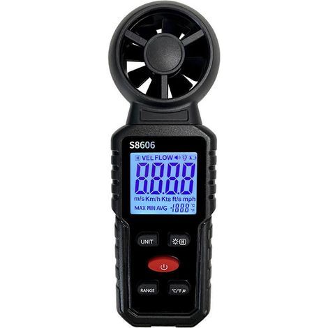 Appareil de mesure précis de la vitesse du vent avec affichage des données en temps réel, large plage de mesure (0,3 m/s à 30 m/s), plusieurs unités disponibles pour des tests pratiques sur site et pl (1/5)