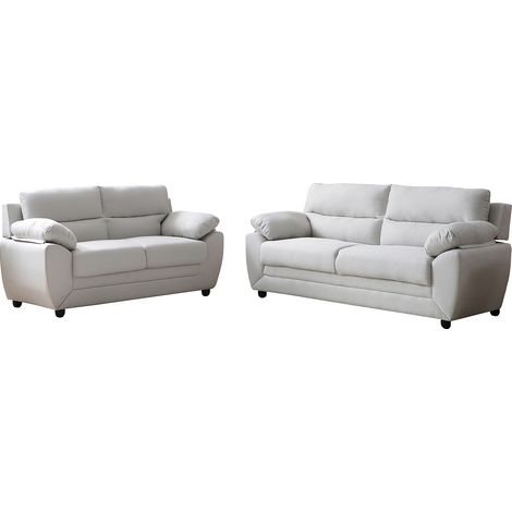 Divano 3 posti e 2 posti in Tessuto Beige - MANOA